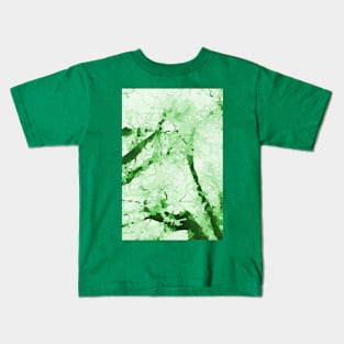 Autumn Reflections - color green Kids T-Shirt